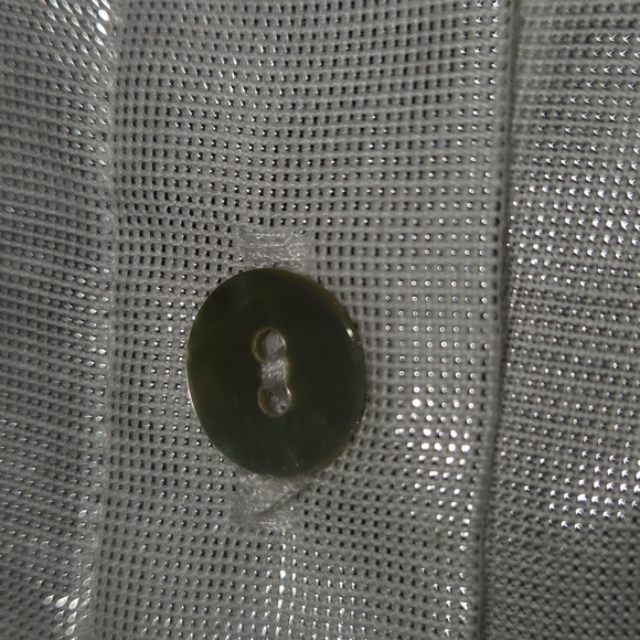 Ruby Rd. White Metallic Button Down Shirt - Picture 4 of 8